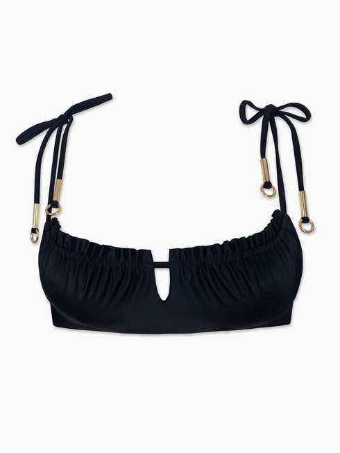 The Amelia Ruffle Edge Top - Carbon